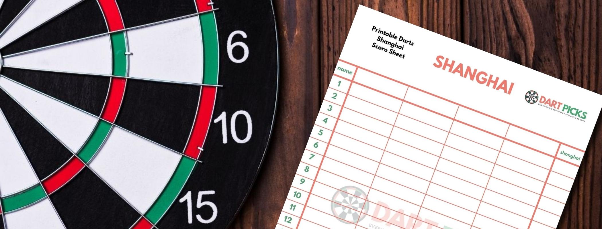 Printable Darts Shanghai Scoresheet