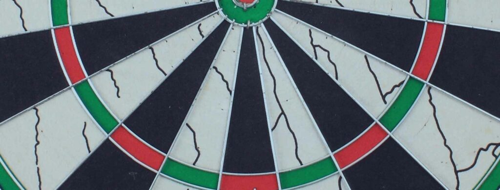 water damaged dartboard